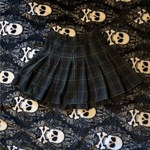 Plad pleated schoolgirl skirt